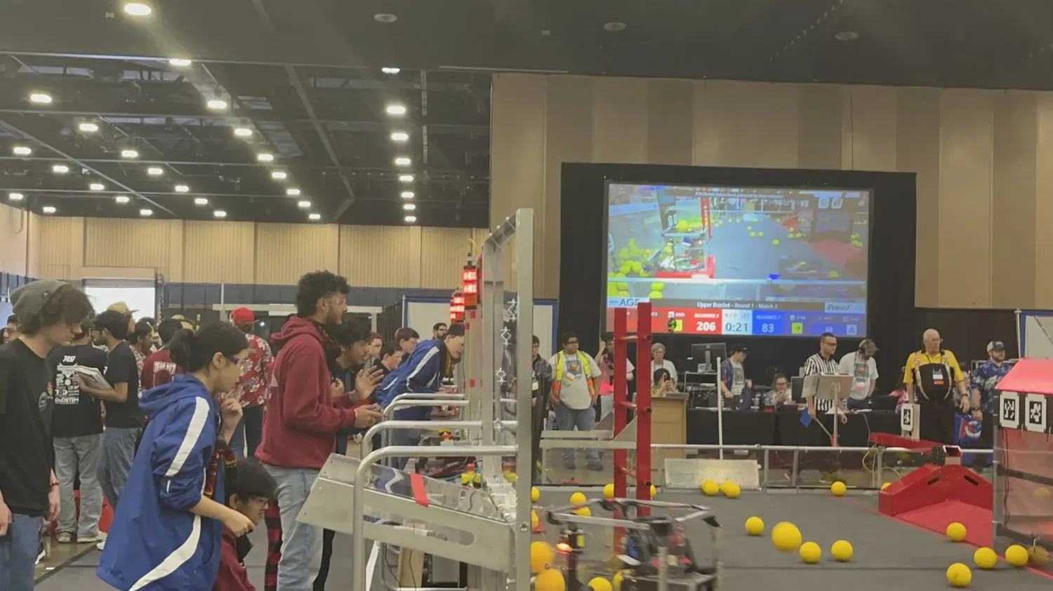 Alpharetta students cheering on an FRC match